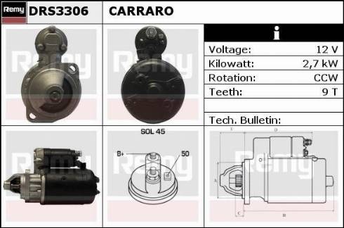 Remy DRS3306 - Motorino d'avviamento autozon.pro