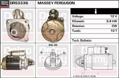 Remy DRS3336 - Motorino d'avviamento autozon.pro