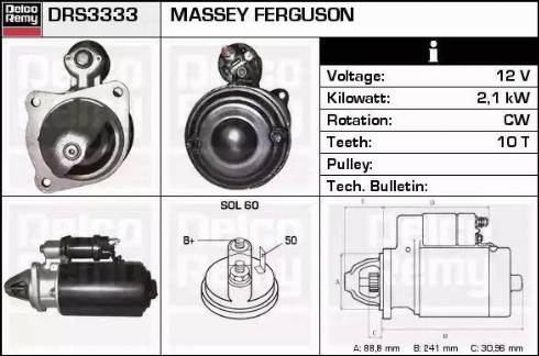 Remy DRS3333 - Motorino d'avviamento autozon.pro