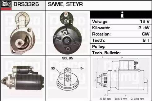 Remy DRS3326 - Motorino d'avviamento autozon.pro