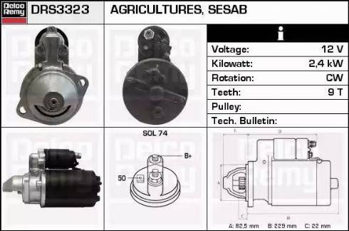 Remy DRS3323 - Motorino d'avviamento autozon.pro