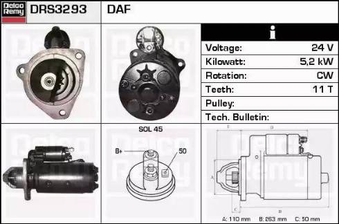 Remy DRS3293 - Motorino d'avviamento autozon.pro