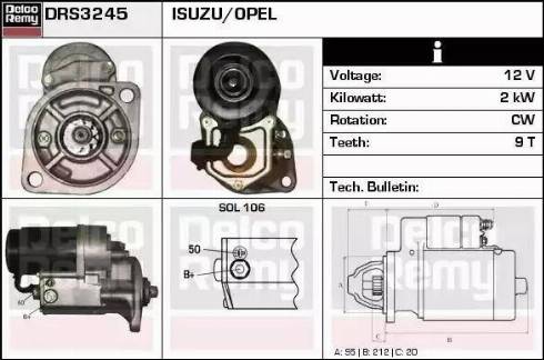 Remy DRS3245 - Motorino d'avviamento autozon.pro