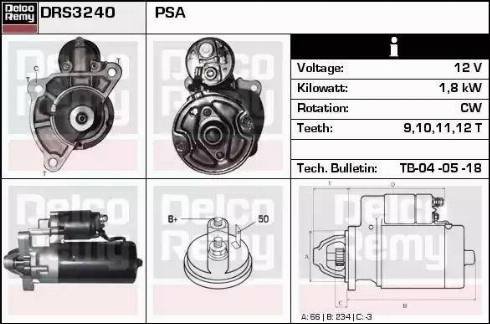 Remy DRS3240 - Motorino d'avviamento autozon.pro