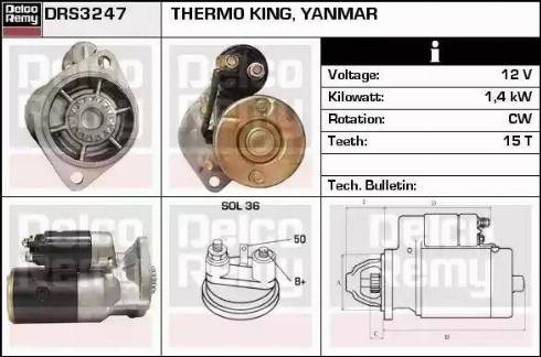 Remy DRS3247 - Motorino d'avviamento autozon.pro