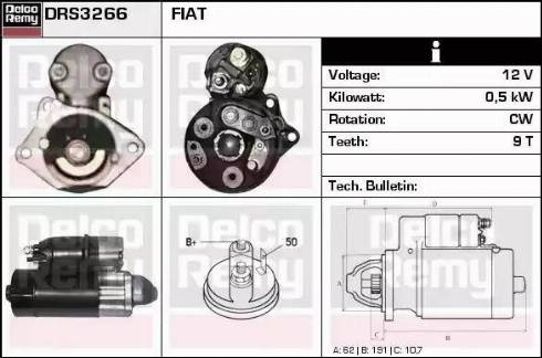 Remy DRS3266 - Motorino d'avviamento autozon.pro