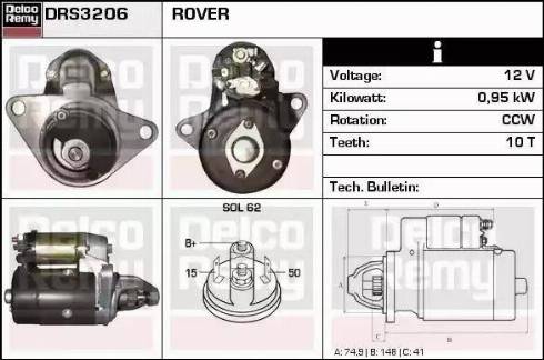 Remy DRS3206 - Motorino d'avviamento autozon.pro