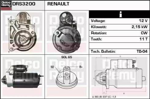 Remy DRS3200 - Motorino d'avviamento autozon.pro