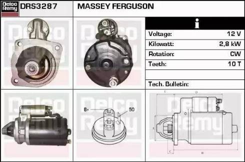 Remy DRS3287 - Motorino d'avviamento autozon.pro