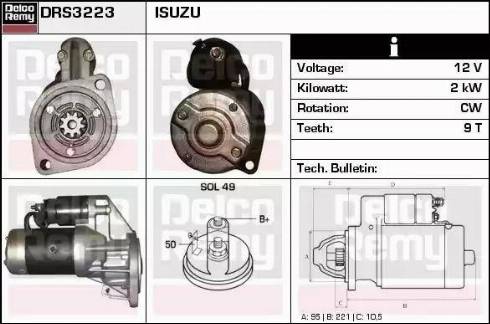 Remy DRS3223 - Motorino d'avviamento autozon.pro