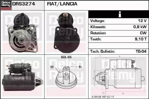 Remy DRS3274 - Motorino d'avviamento autozon.pro