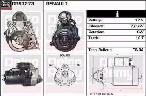 Remy DRS3273 - Motorino d'avviamento autozon.pro