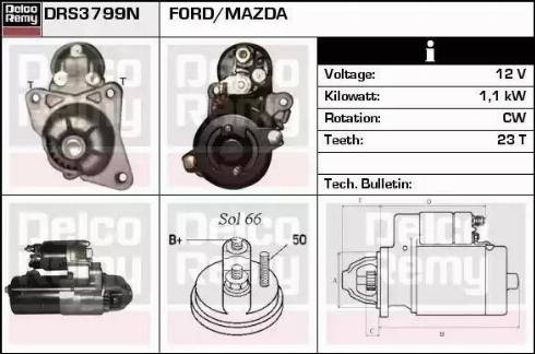 Remy DRS3799N - Motorino d'avviamento autozon.pro