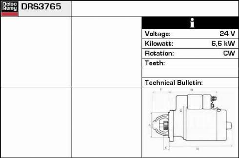 Remy DRS3765 - Motorino d'avviamento autozon.pro