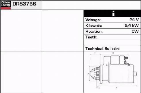 Remy DRS3766 - Motorino d'avviamento autozon.pro