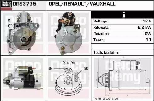 Remy DRS3735 - Motorino d'avviamento autozon.pro