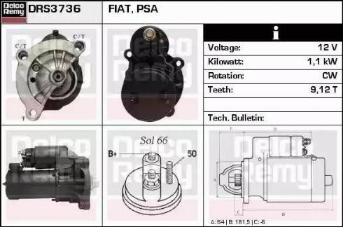 Remy DRS3736 - Motorino d'avviamento autozon.pro