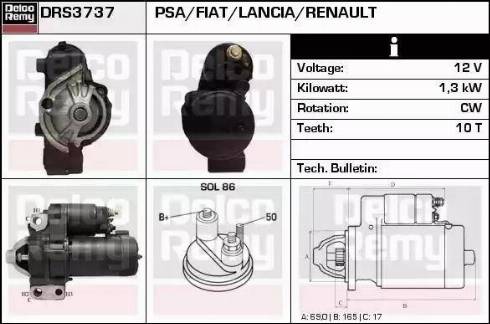 Remy DRS3737 - Motorino d'avviamento autozon.pro