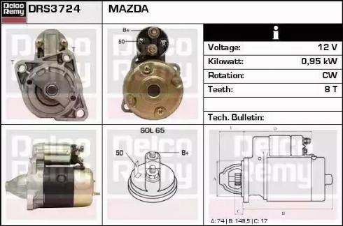 Remy DRS3724 - Motorino d'avviamento autozon.pro