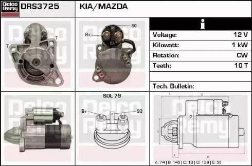 Remy DRS3725 - Motorino d'avviamento autozon.pro