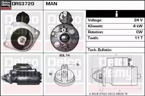 Remy DRS3720 - Motorino d'avviamento autozon.pro