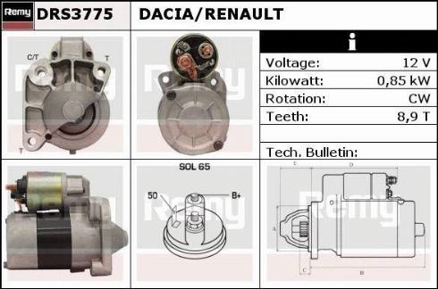 Remy DRS3775X - Motorino d'avviamento autozon.pro