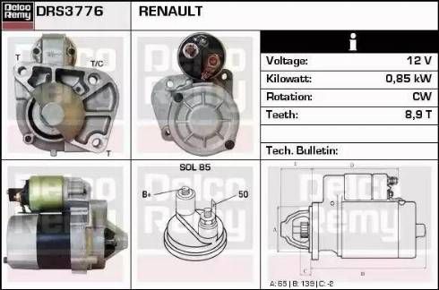 Remy DRS3776 - Motorino d'avviamento autozon.pro