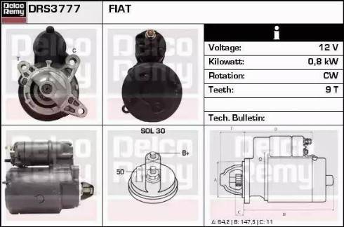 Remy DRS3777 - Motorino d'avviamento autozon.pro