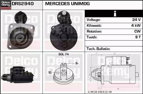 Remy DRS2940 - Motorino d'avviamento autozon.pro