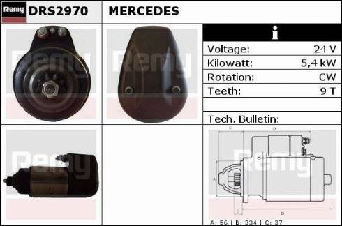 Remy DRS2970 - Motorino d'avviamento autozon.pro