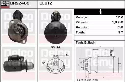 Remy DRS2460 - Motorino d'avviamento autozon.pro