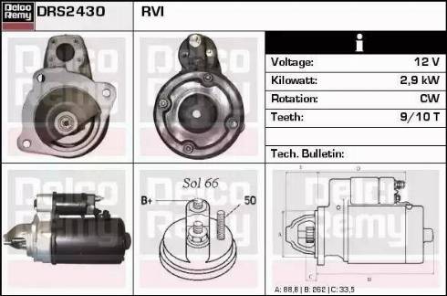 Remy DRS2430 - Motorino d'avviamento autozon.pro