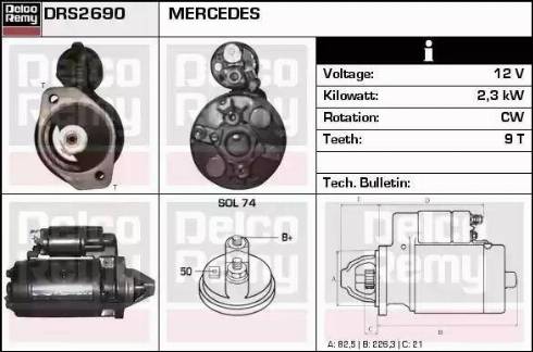 Remy DRS2690 - Motorino d'avviamento autozon.pro