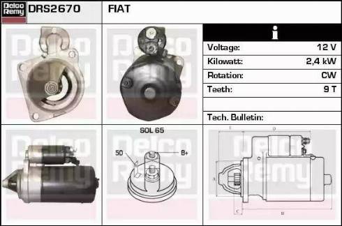 Remy DRS2670 - Motorino d'avviamento autozon.pro