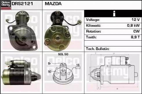 Remy DRS2121 - Motorino d'avviamento autozon.pro