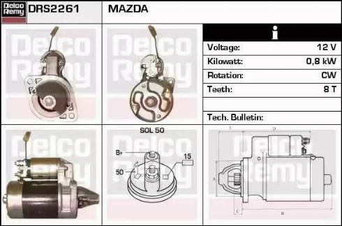 Remy DRS2261 - Motorino d'avviamento autozon.pro