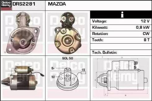 Remy DRS2281 - Motorino d'avviamento autozon.pro