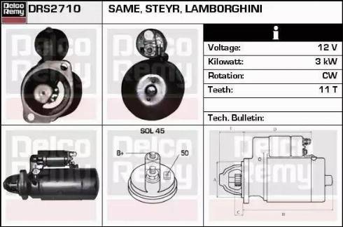 Remy DRS2710 - Motorino d'avviamento autozon.pro