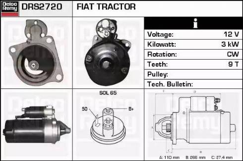 Remy DRS2720 - Motorino d'avviamento autozon.pro