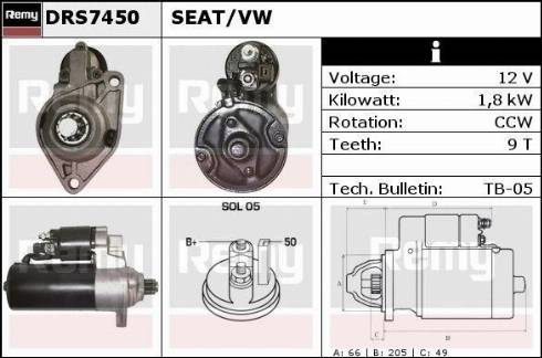 Remy DRS7450X - Motorino d'avviamento autozon.pro