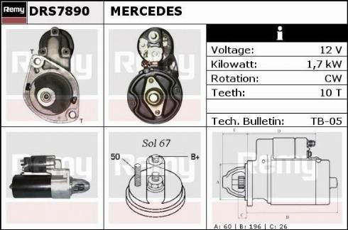 Remy DRS7890X - Motorino d'avviamento autozon.pro