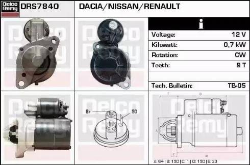 Remy DRS7840 - Motorino d'avviamento autozon.pro