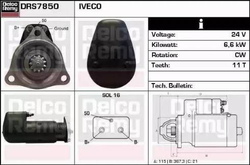 Remy DRS7850 - Motorino d'avviamento autozon.pro