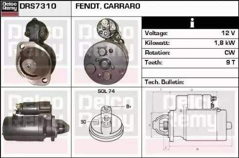 Remy DRS7310 - Motorino d'avviamento autozon.pro