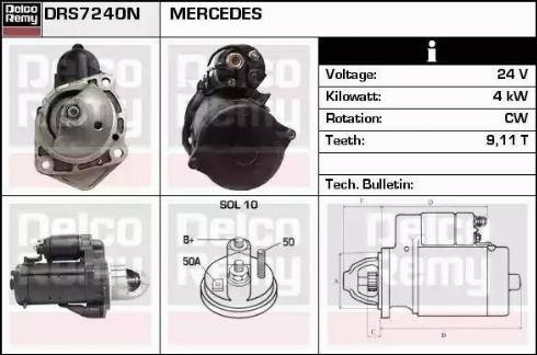 Remy DRS7240N - Motorino d'avviamento autozon.pro