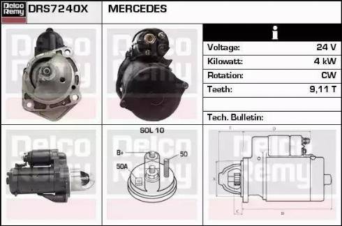 Remy DRS7240X - Motorino d'avviamento autozon.pro