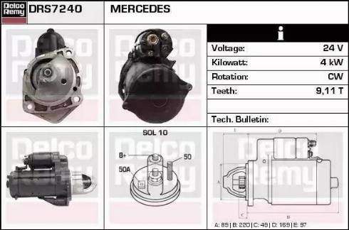 Remy DRS7240 - Motorino d'avviamento autozon.pro