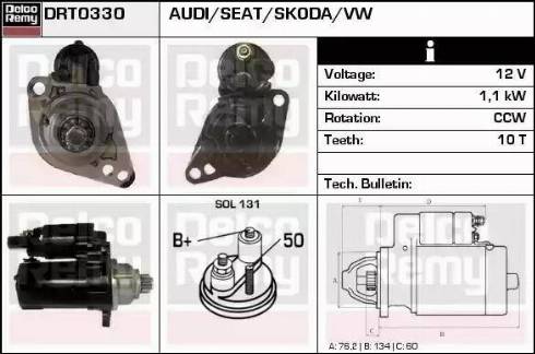 Remy DRT0330 - Motorino d'avviamento autozon.pro