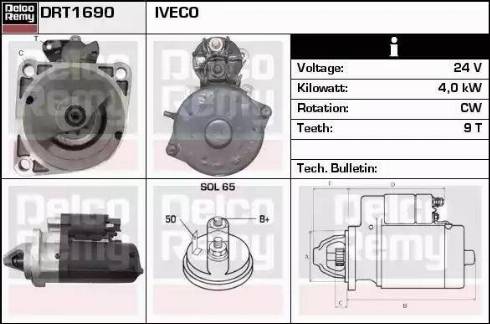 Remy DRT1690 - Motorino d'avviamento autozon.pro