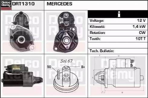 Remy DRT1310 - Motorino d'avviamento autozon.pro